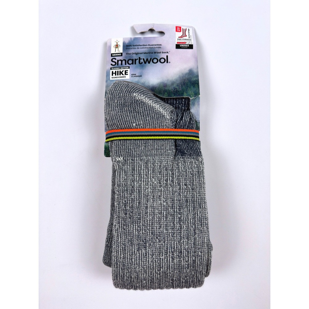 Smartwool Hike Classic Edition Over The Calf Socks Charcoal XL New In Packaging